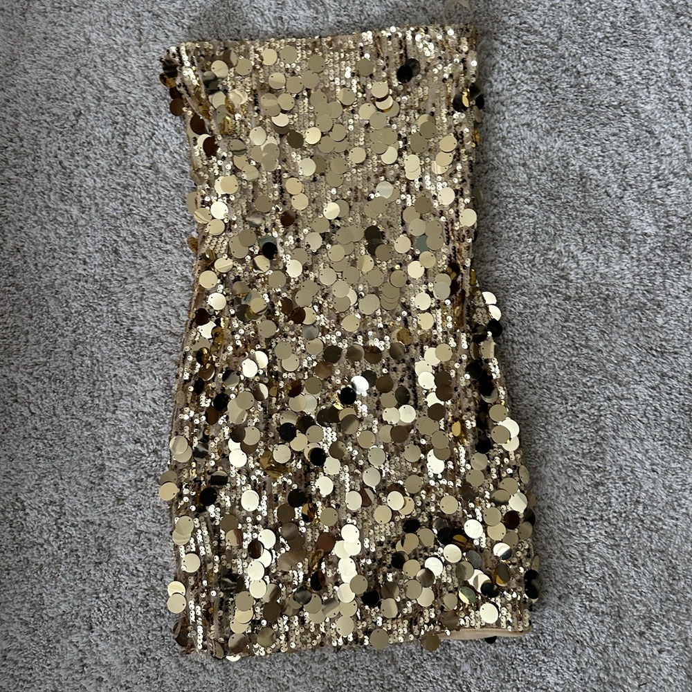 Strapless Gold Vegas or Party Dress